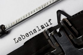 Schreibmaschine Lebenslauf, CV, Curriculum Vitae