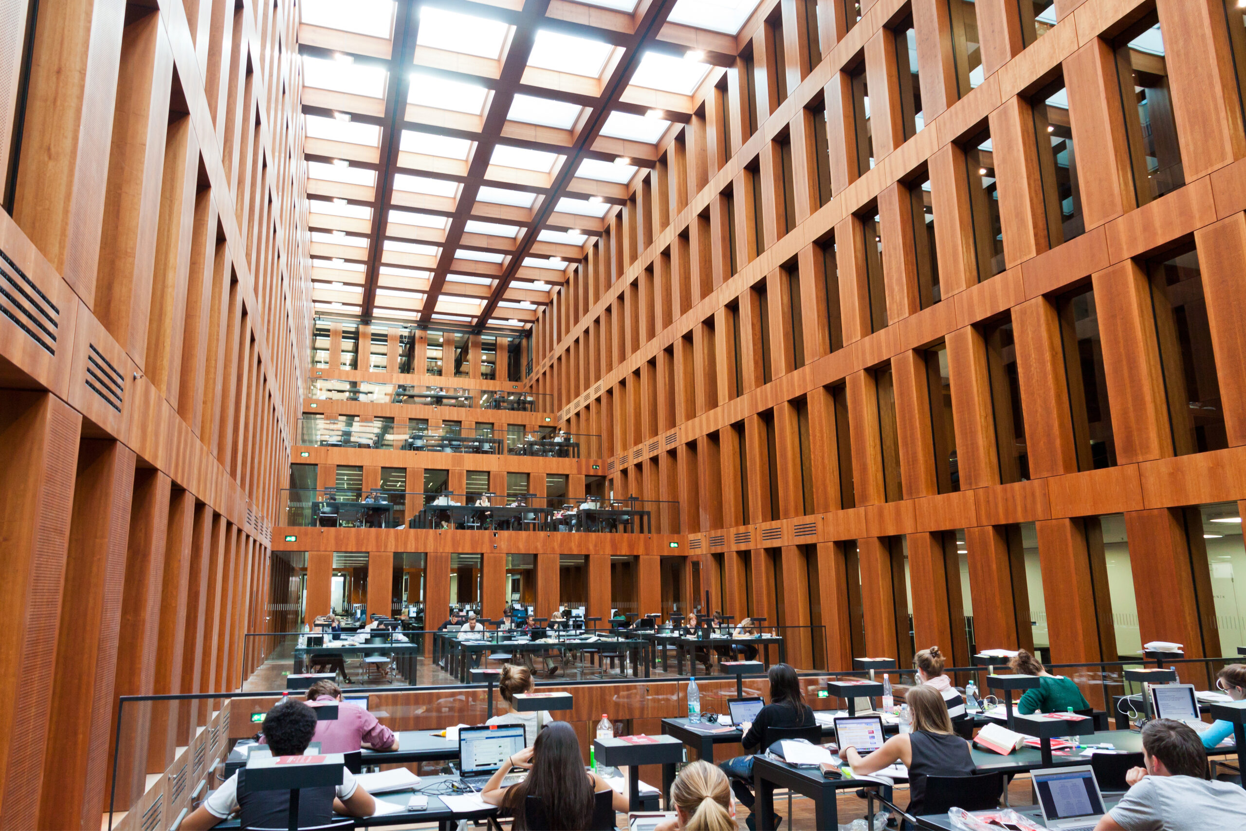 BERLIN, GERMANY - JULY 1, 2014: Humboldt University Library in Berlin. It is one of the most advanced scientific libraries in Germany